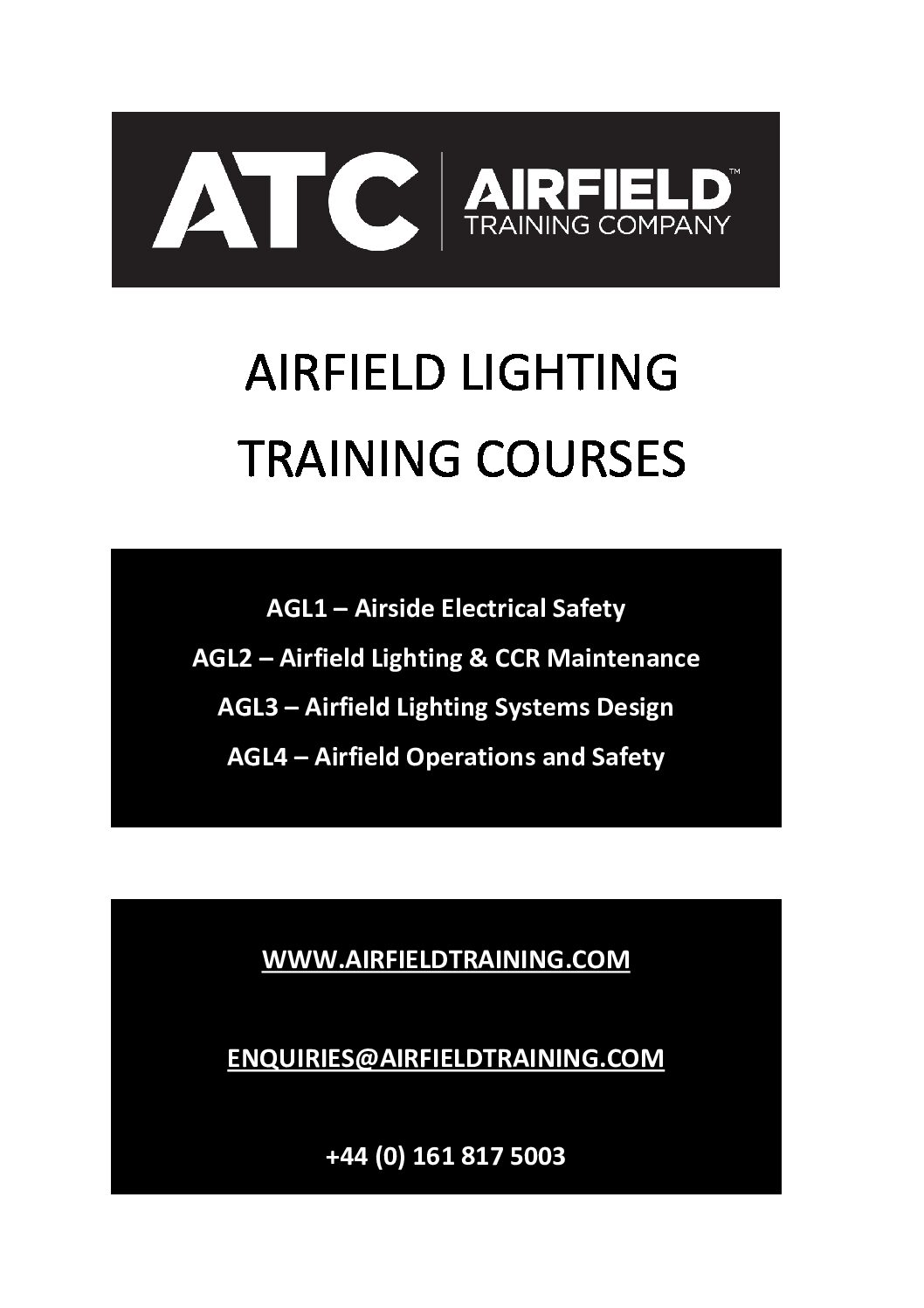 ATC Airfield Lighting Training Brochure TM3 Airports